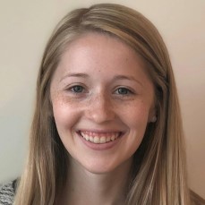 blonde woman smiling